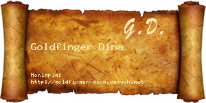Goldfinger Dina névjegykártya